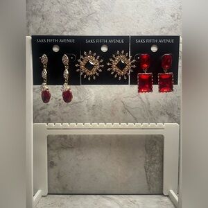 Saks Fifth Avenue Earrings Bundle of Three